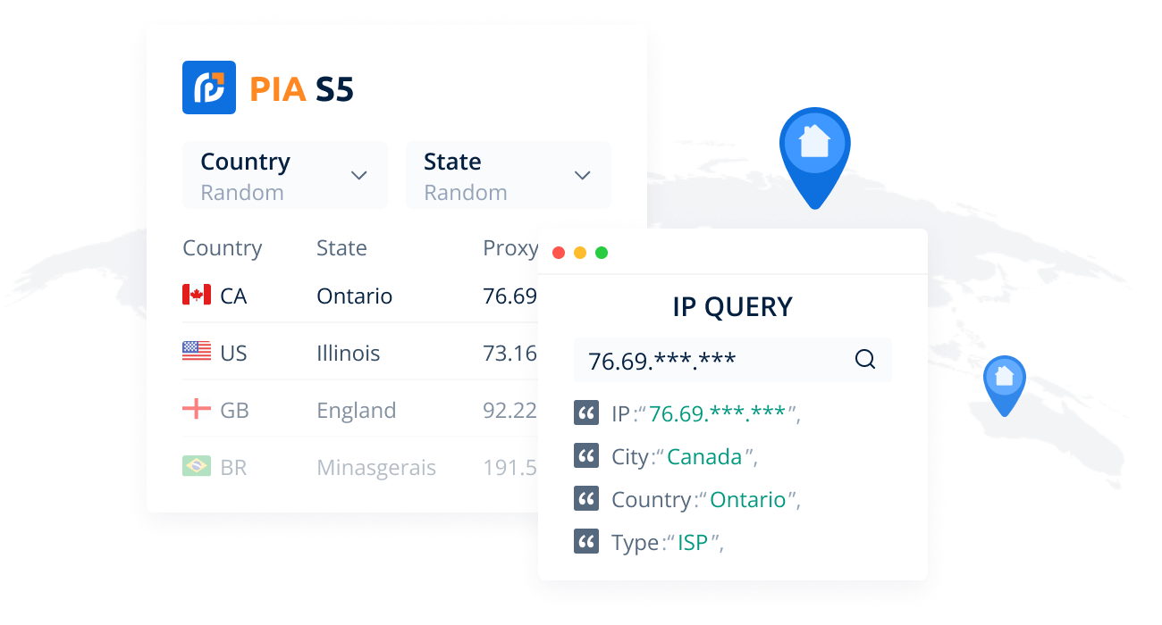 Large residential proxy pool